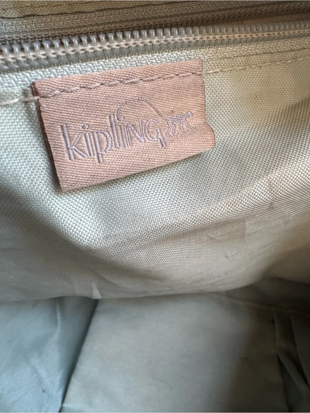 Kipling Joslyn Dune Crossbody Tote Bag Beige Monkey Key Ring